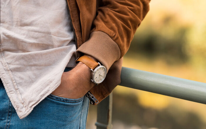 Camelgrain by HIRSCH - Men's LONG Honey Textured Leather Watch Strap - Image 3