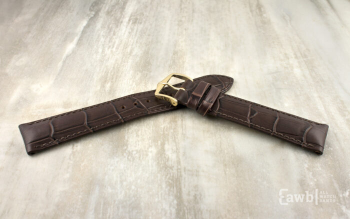 Duke by HIRSCH - Men's Brown Alligator Grain Leather Watch Strap
