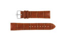 Duke by HIRSCH - Men's LONG Golden Brown Alligator Grain Leather Watch Strap