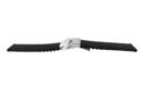AWB Men's Black Silicone Deployant Clasp Tire Tread Diver Watch Band